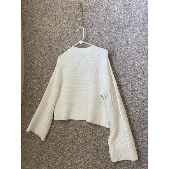 Modern Citizen MDRN Woman’s White Soft Oversized Sleeves Sweater Size Small - Picture 2 of 7